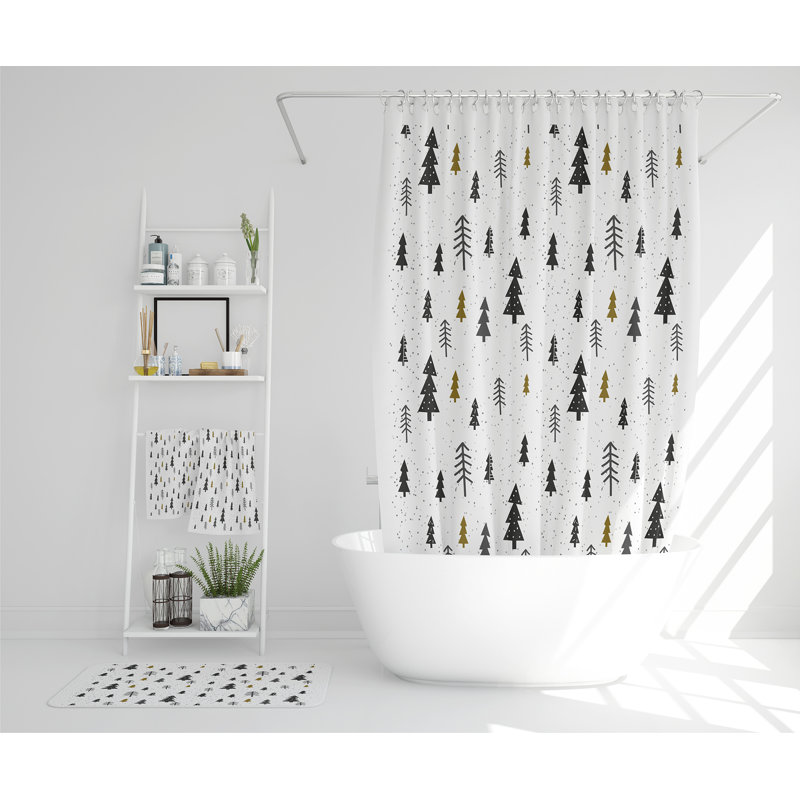 Naziah Polyester Shower Curtain Set