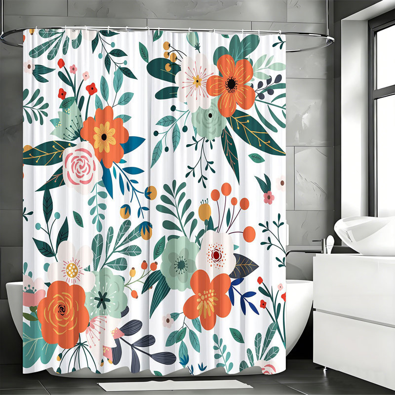 Shower Curtains with Hooks Included