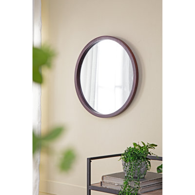 Miroir mural 20 po X avec cadre en bois de noyer