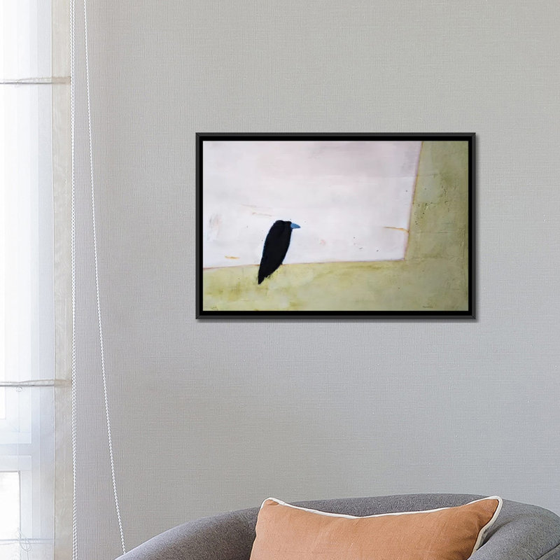 " Crow Window " by Andrew Squire, 18" H x 26" W x 1.5" D, Black Framed Canvas, No Mat