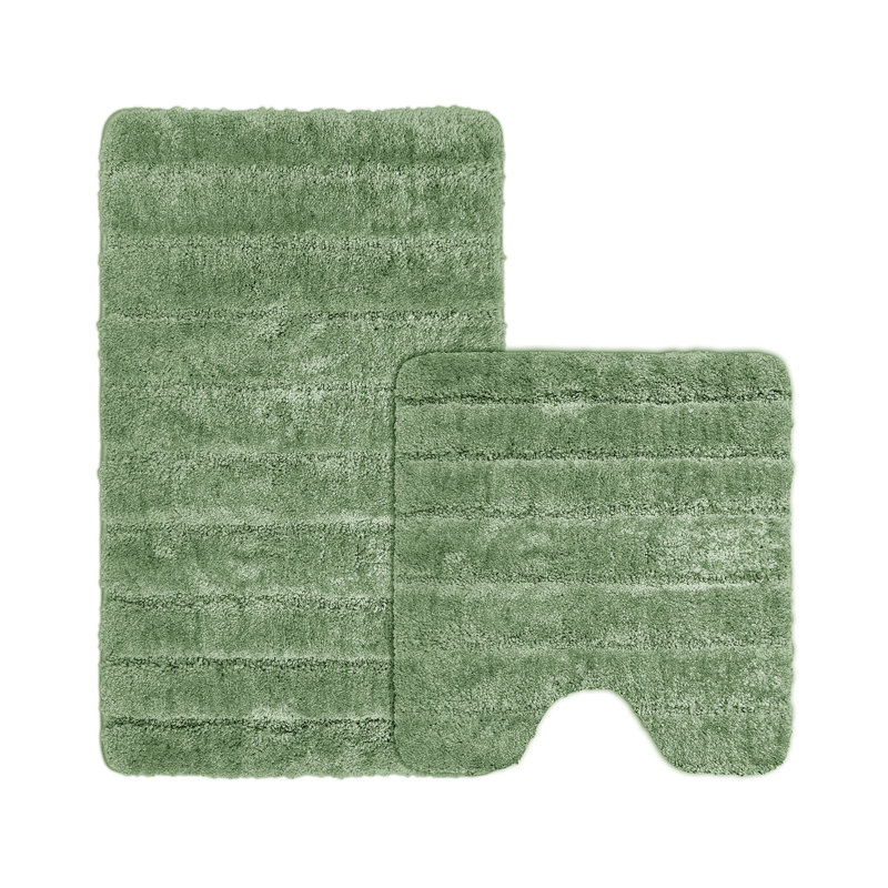 Super Soft Cosy Comforting Lexington Bath Mat Set, Green
