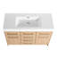 Meuble-lavabo autoportant 48 po avec lavabo en résine, 2 portes à fermeture douce et 6 tiroirs à fermeture douce, chêne original, contreplaqué