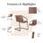 Nielsville 19'' H Faux Leather Upholstered Metal Armchair-300191744