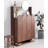 58.27" Brown Rectangular Solid Wood Shoe Storage
