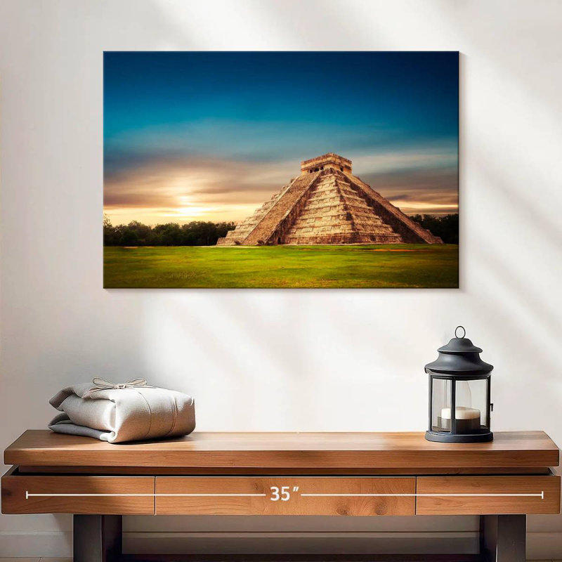 Adella Chichen Itza Pyramid, 16" H x 24" W