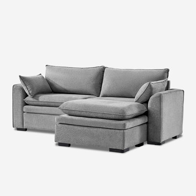 Wolff 3-Piece L-Shape Sectional Sofa With Double-Cushion