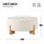 Table basse ronde avec repose-pieds capitonné-61058246