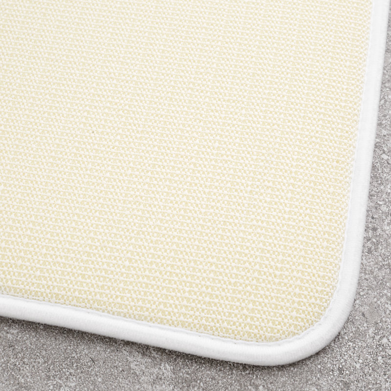 Anti-Bacterial Memory Foam Bath Mat, White