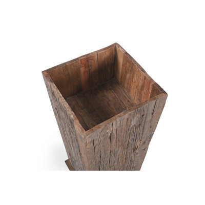 Wood Planter Natural H 31.5" & L 16"