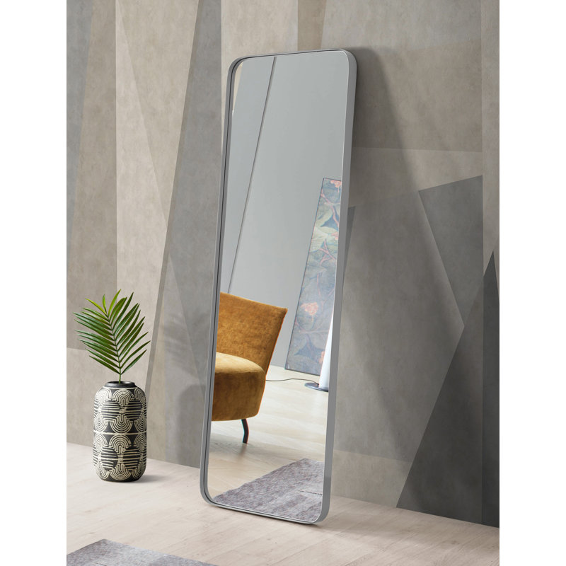 Miroir de salle de bain Duesbury, Gris, 65 po x 22 po