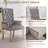 Tufted Upholstered Dining Armchair with Chrome Legs-1678759320