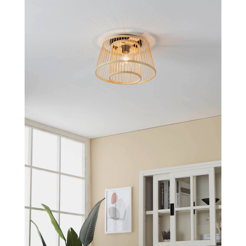 Nesconset Rattan Flush Mount