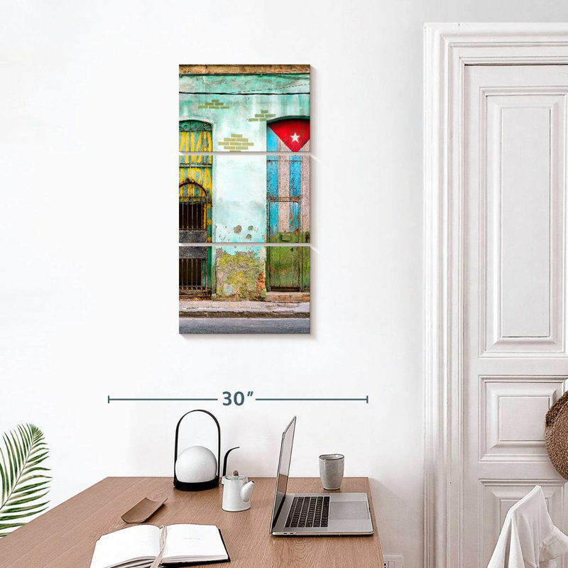 Old Havana Facade, 32" H x 15" W
