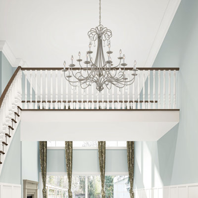 Lustre de style bougie à 18 lumières Anistynn