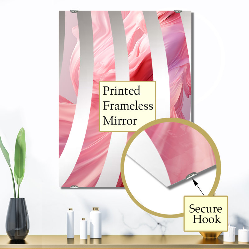 Christophe - Miroir mural à collage abstrait, décor MIR131749, 32 po x 24 po