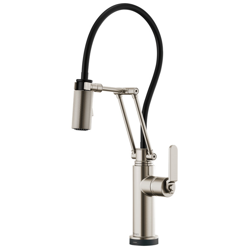 Litze® SmartTouch® Articulating Faucet with Industrial Handle, Stainless