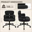 Chaise de bureau rembourrée pivotante et réglable en hauteur, chaise de bureau en forme de trèfle avec accoudoirs-488608657