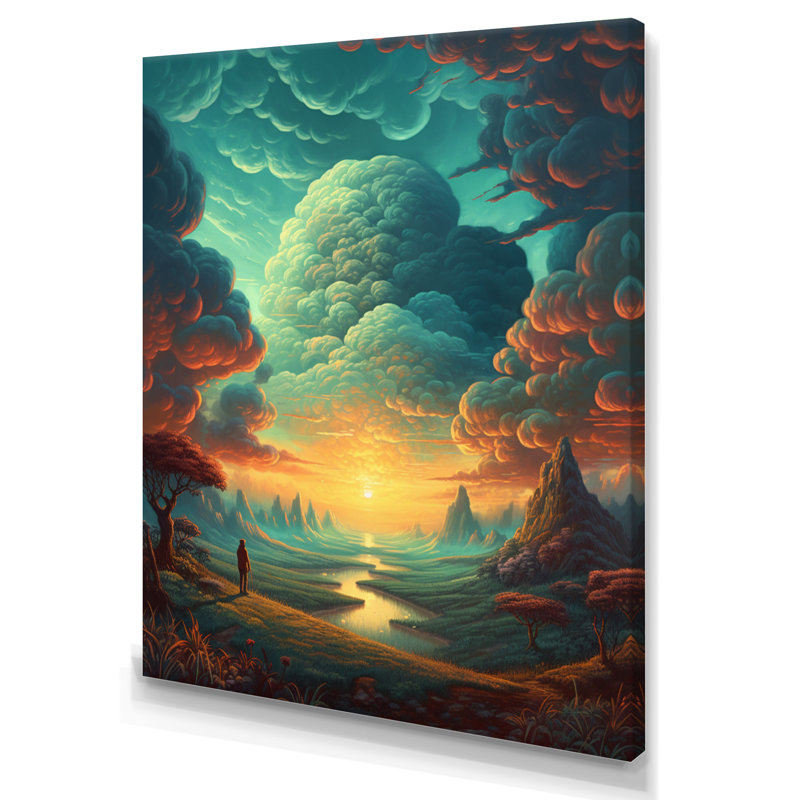 «Look Into Space IV» sur toile, H 20 po x l 12 po x P 1 po, Toile tendue