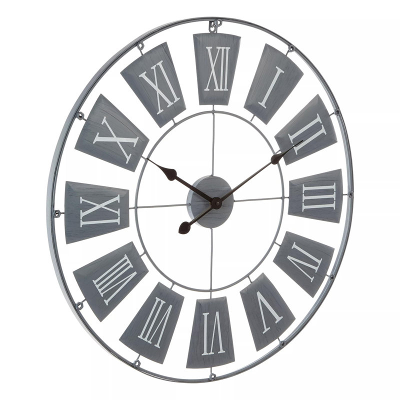 Metal Wall Clock, 90cm H x 90cm W x 4cm D