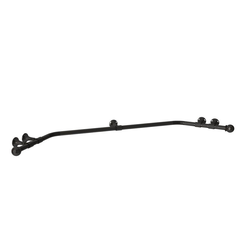 1016cm 2.8cm Bay Window Single Curtain Rod, Black