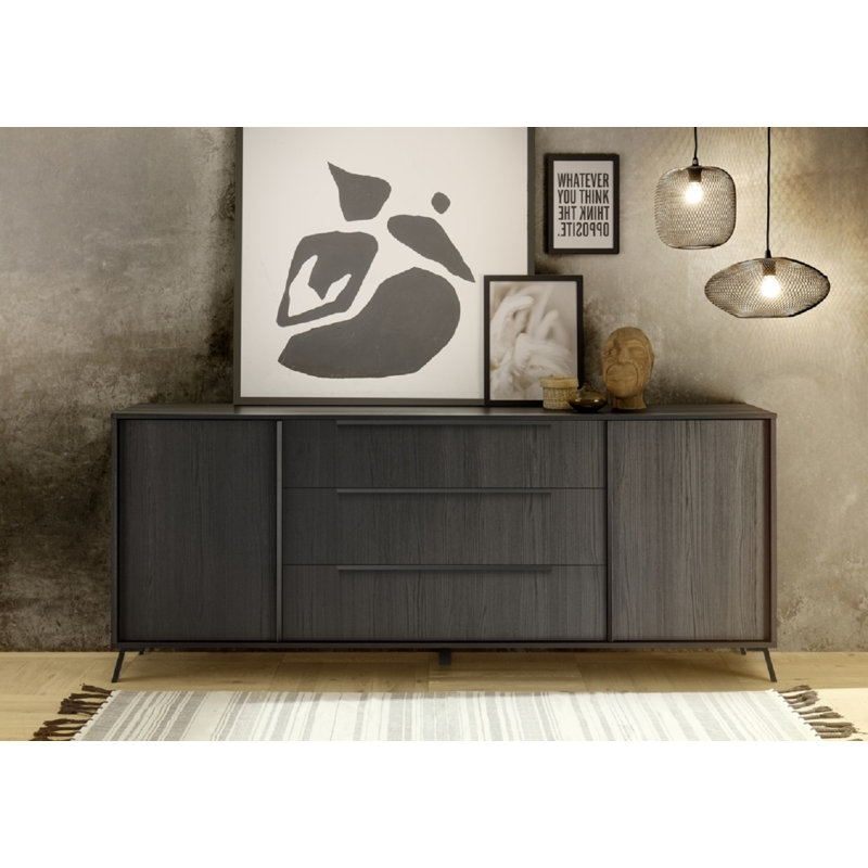 Brayde 205cm Sideboard, Black