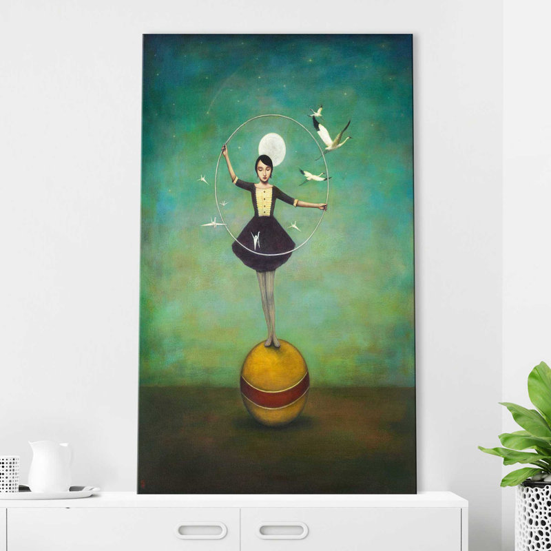 Luna's Circle par Duy Huynh - Peinture, Toile tendue, H 60 po x l 36 po x P 1,5 po