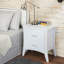 Table de chevet de la chambre à coucher 2 en blanc avec structure stable