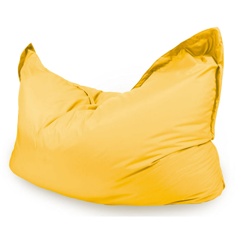 Bean Polyester Outdoor Friendly Refillable Bean Bag Chair & Lounger, Yellow