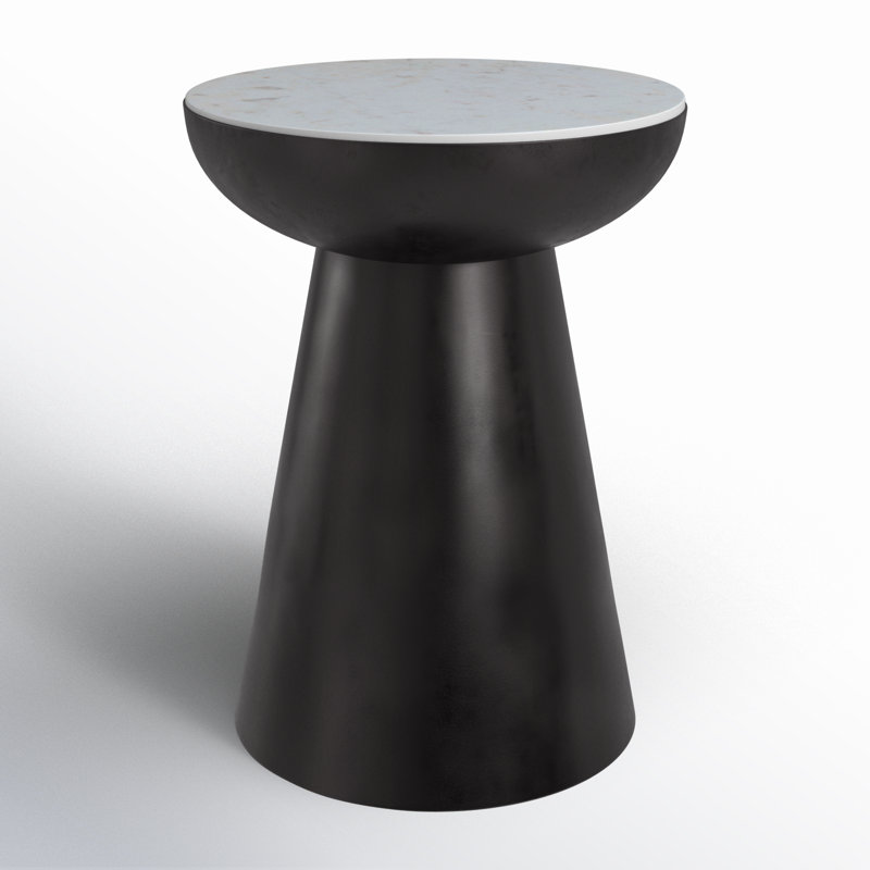 Fransen Marble Top End Table, 23" H x 18" W x 18" D