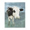 Art mural simple sur toile de vache de ferme par échelle blanche