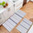 Classic Blue Striped, 2 Pcs Non Slip Kitchen Mats