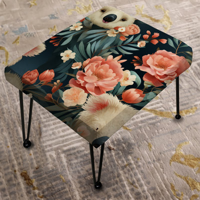 Rose Koala Patterns - Animal Print Rectangle Ottoman