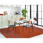 Tapis orange / rouge en coton tissé à plat Bokara Hills-21204818