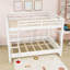 Queen Over Queen Wood Bunk Bed With Sturdy Frame And Ladder-1948424337