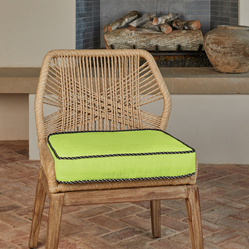 Sunbrella Outdoor 3'' Barstool Chair Pad, Canvas Macaw Sunbrella® Canvas, 20 W x 20 D