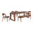 Jennylynn 6 - Person Extendable Solid Wood Top Four Leg Base Dining Set-980860474