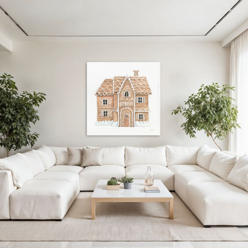 Gingerbread Dream House I, art contemporain, H 48 po x l 48 po