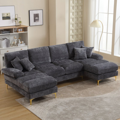 4 Seater Chenille Sectional