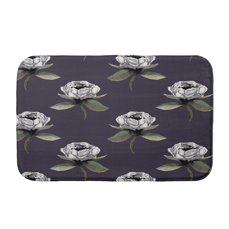 Ontario Non-Slip Bath Mat, 21" W x 34" L, Purple