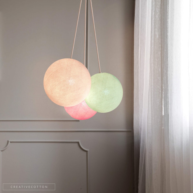 Creativecotton 3-Light Globe Pendant, Butterfly