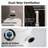 600W Upflush Toilet for Basement with 3 Water Inlets, 18" Chair Height and Elongated Bowl, 1.28GPF Single Flush, 30Ft Vertically, Macerating Toilet System with Two Extension Pipes
