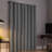 Channing Grid Texture Draft Shield Fleece Insulated 100% Blackout Grommet Curtain Panel-55233313-55233319