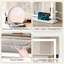Makeup Mirror with 3 Color Lights, Large Lighted Vanity Mirror with Light Strip and Charging-88786165