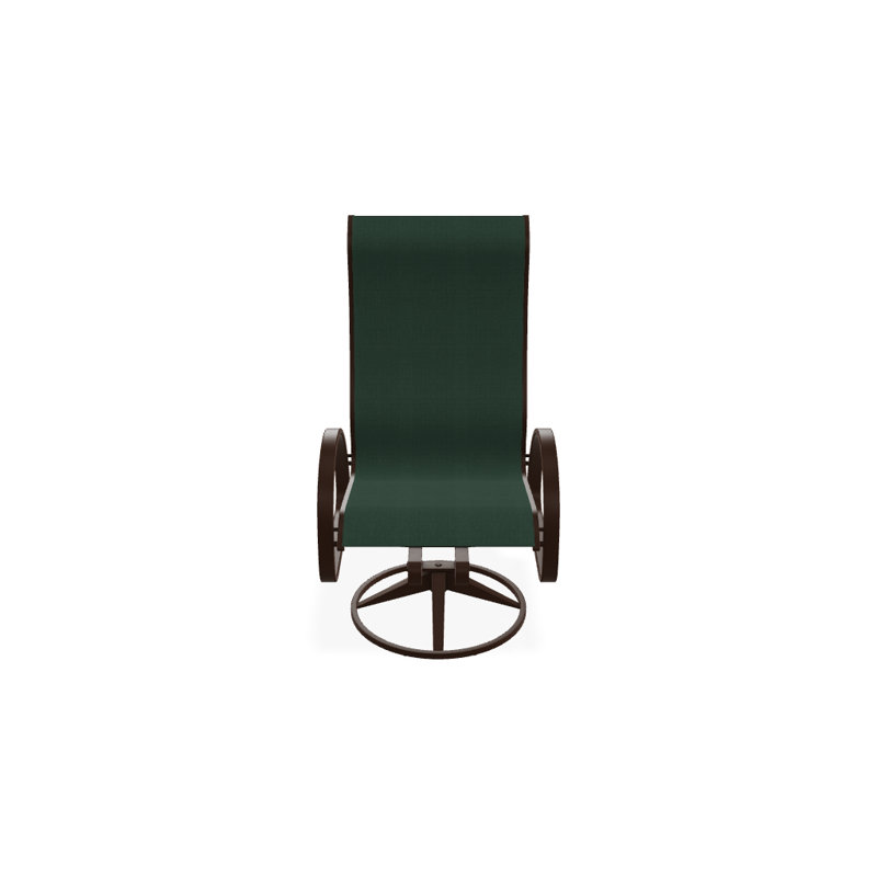 Fauteuil de patio pivotant Hiraku, Kona texturé, Vert forêt 22D Sunbrella® vert