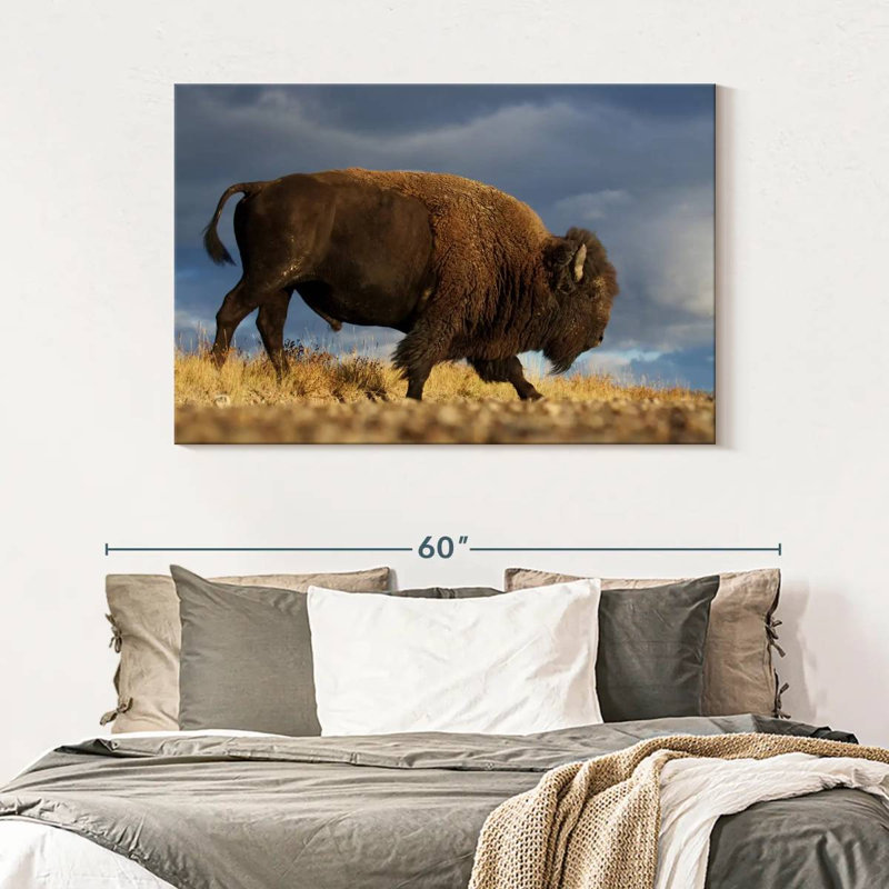 Brampt Walking American Bison, 32" H x 48" W
