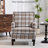 1pc, Fabric Single Sofa Chair, Retro Armchair With Striped Linen Fabric