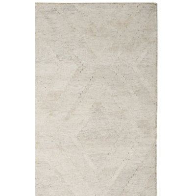 Tapis en viscose / laine tissé à la main Whittlesey gris clair / ivoire