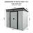 6 ft. x 5 ft. Outdoor Metal Storage Shed with Sliding Doors & Transparent Panels-123386289-123386290