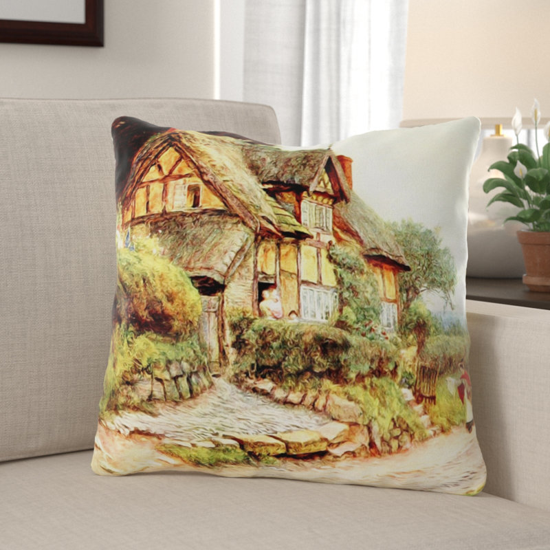 Eiler Square Pillow Cover & Insert, Microsuede, Indoor