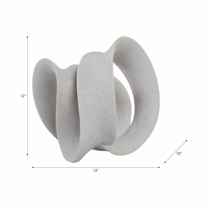 Sagebrook Home 13" Menen Large Loop Statuary, Gray